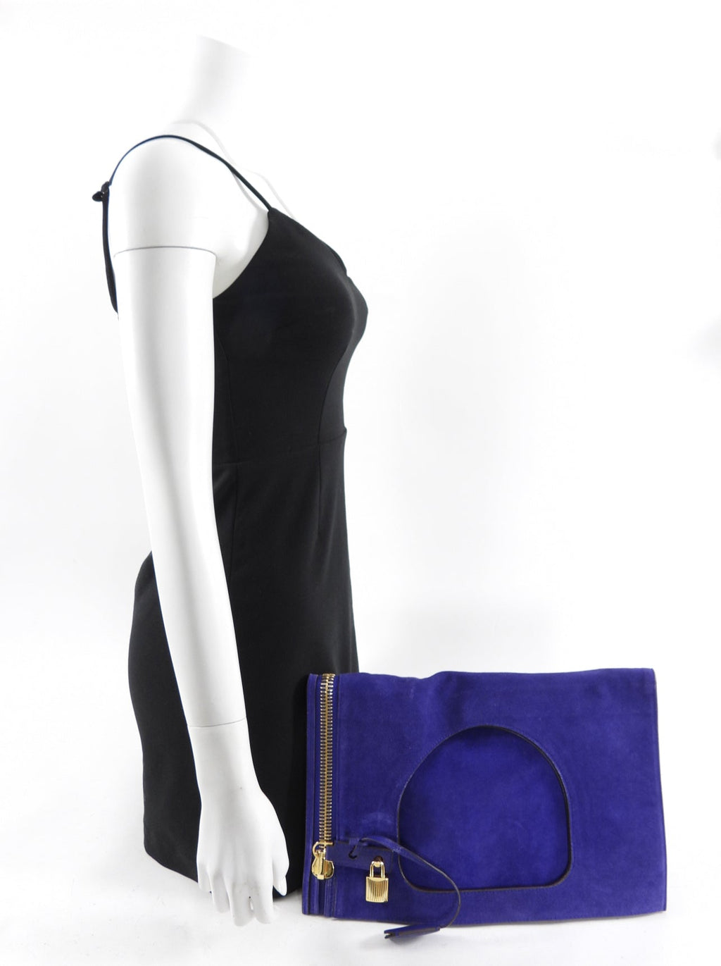Tom Ford Purple Suede Alix Tote / Clutch Bag