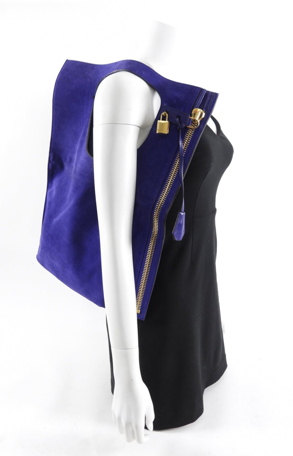 Tom Ford Purple Suede Alix Tote / Clutch Bag