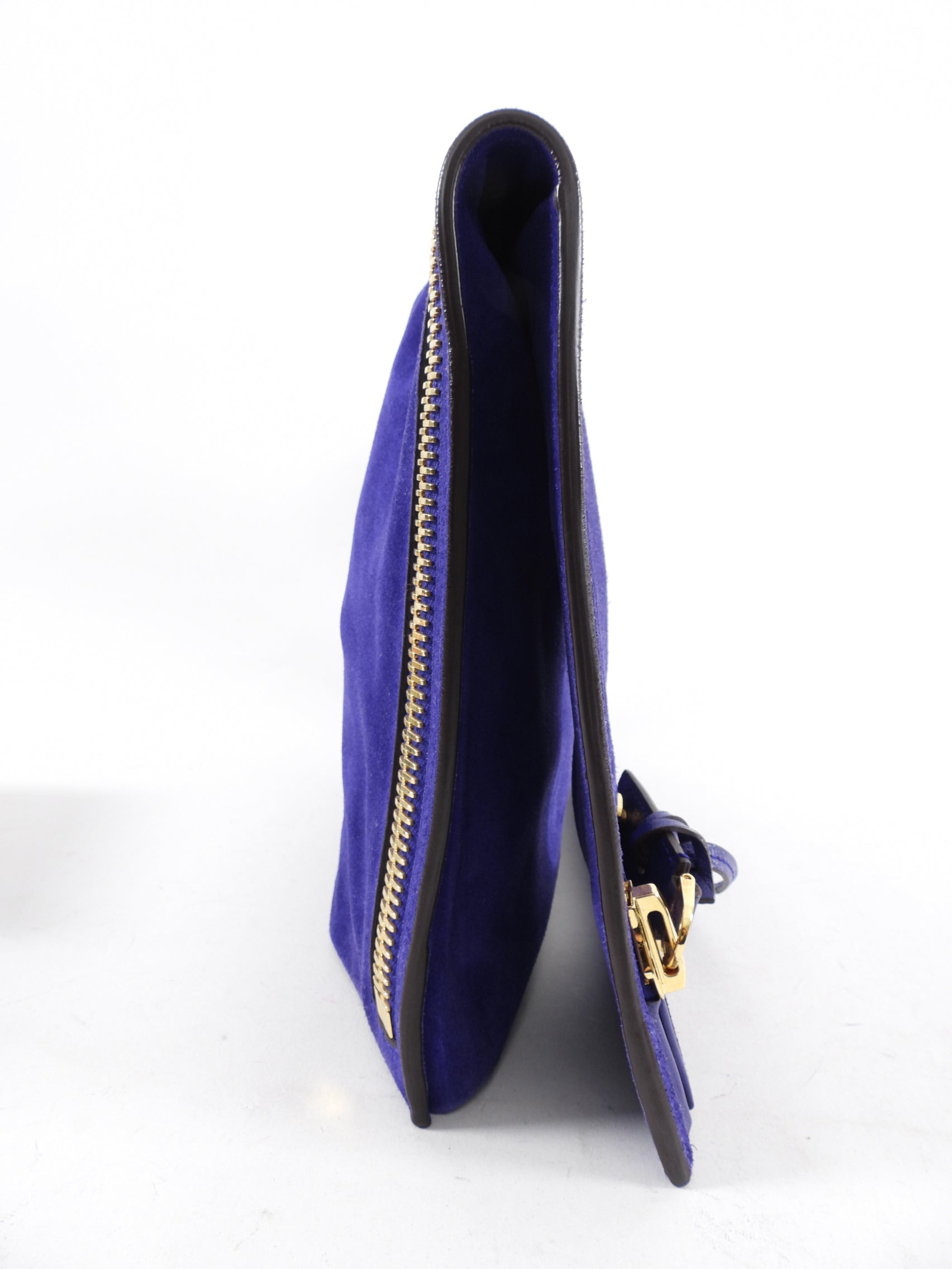 Tom Ford Purple Suede Alix Tote / Clutch Bag