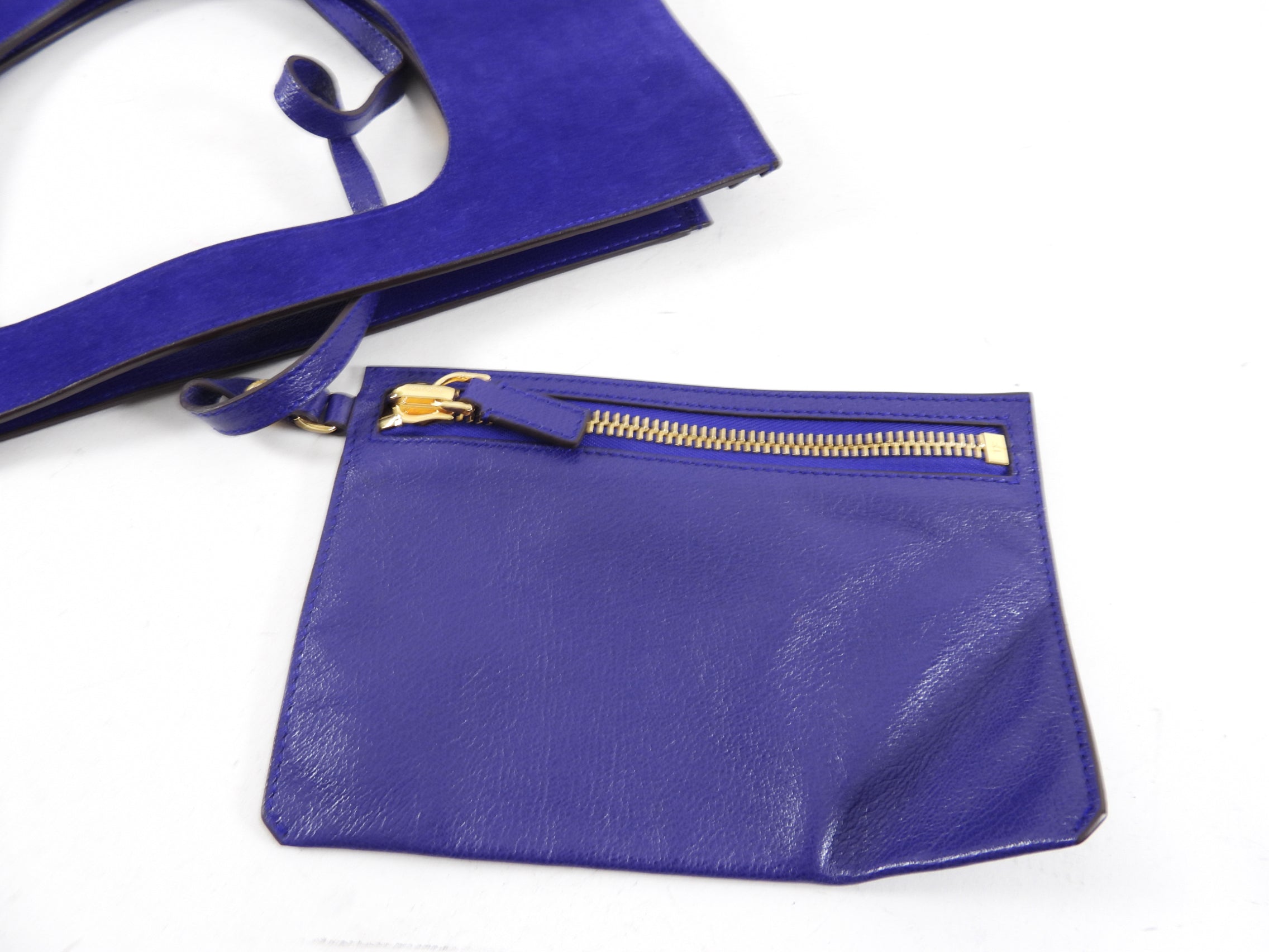 Tom Ford Purple Suede Alix Tote / Clutch Bag