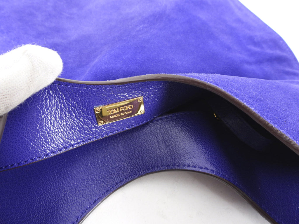 Tom Ford Purple Suede Alix Tote / Clutch Bag
