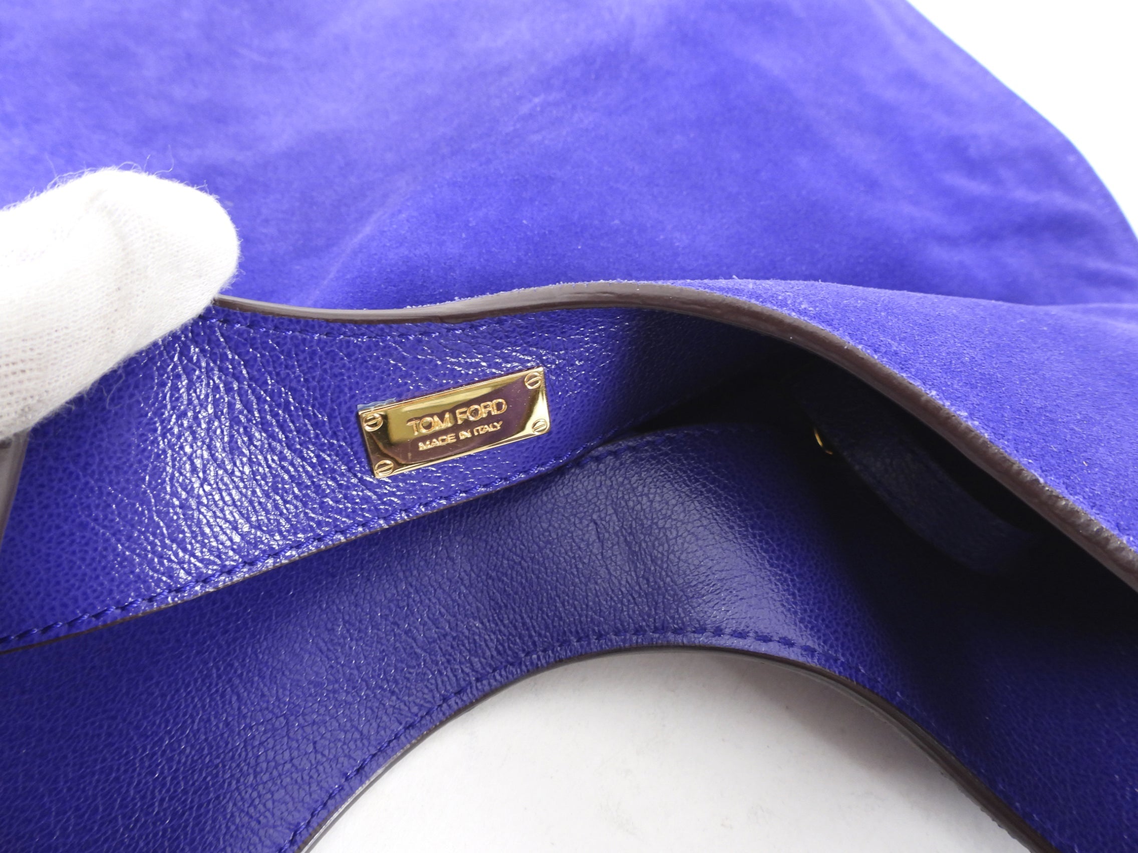 Tom Ford Purple Suede Alix Tote / Clutch Bag