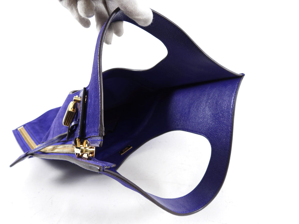 Tom Ford Purple Suede Alix Tote / Clutch Bag
