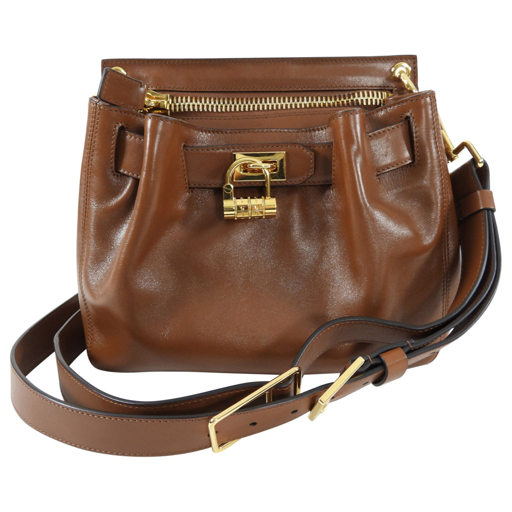 Tom Ford Cognac Smooth Leather Crossbody Bag
