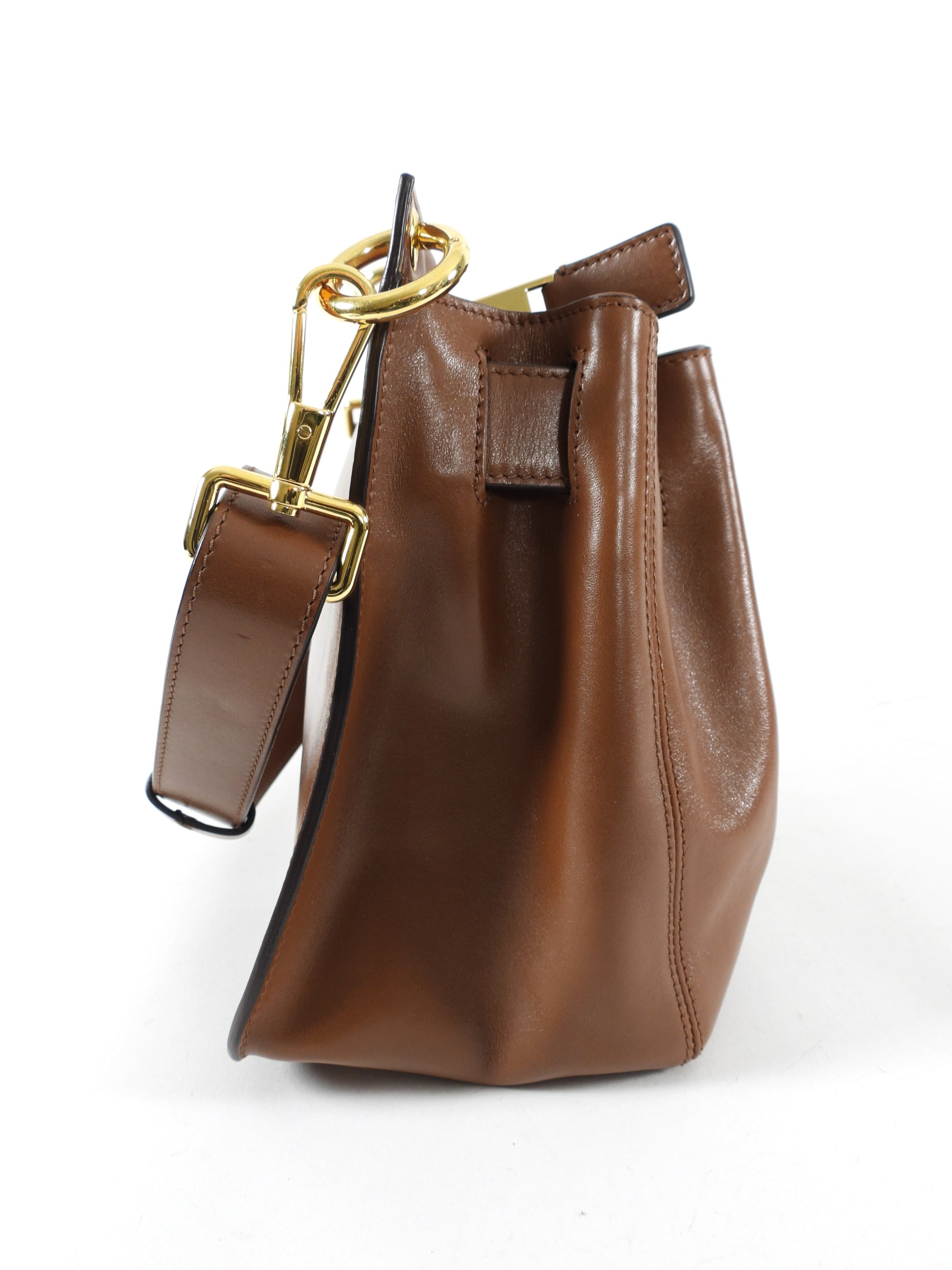 Tom Ford Cognac Smooth Leather Crossbody Bag