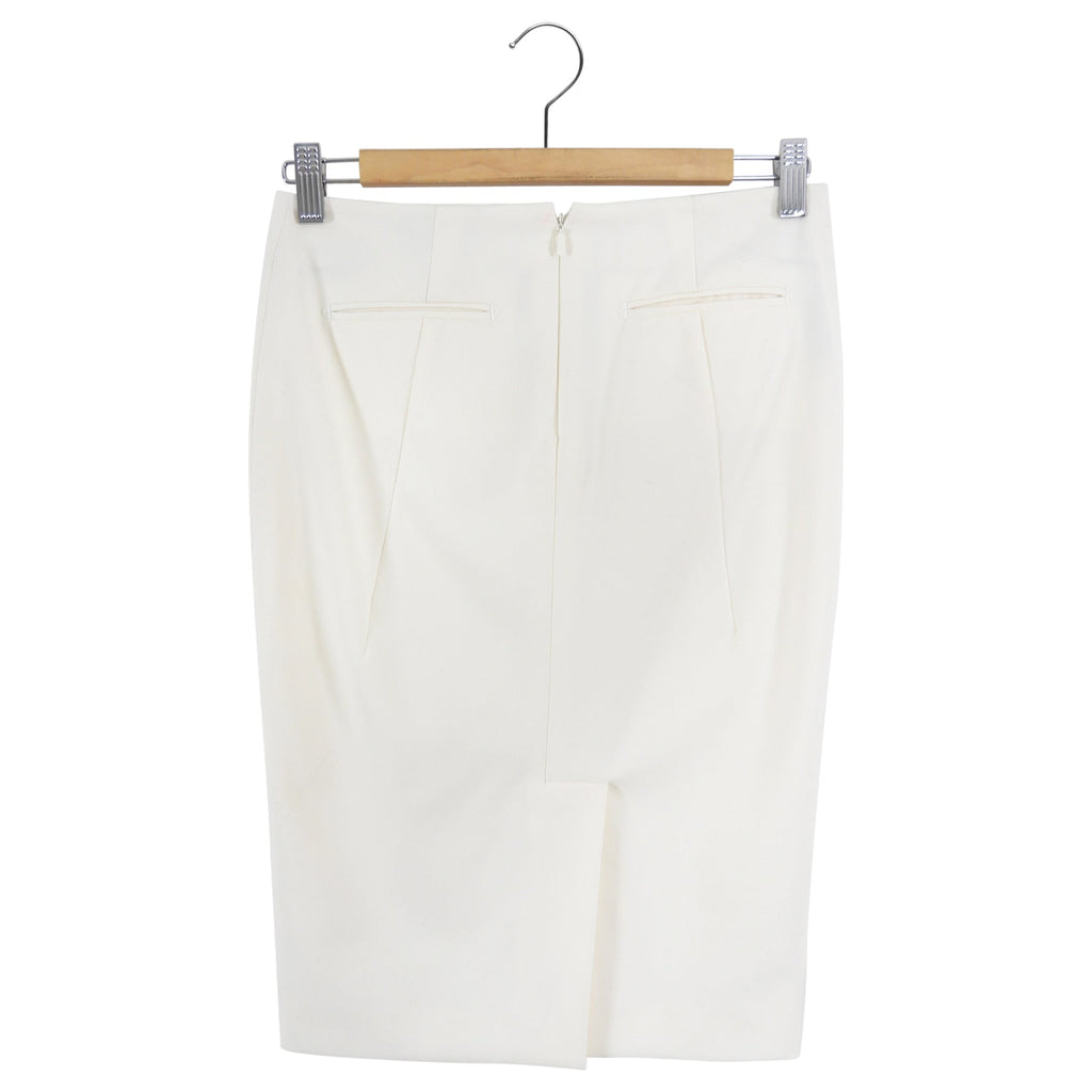 Tom Ford Ivory Silk Short Pencil Skirt - IT40
