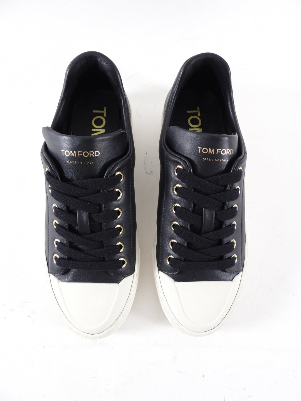 Tom Ford Black Leather and Rubber City Low Sneakers - 36 / 36.5