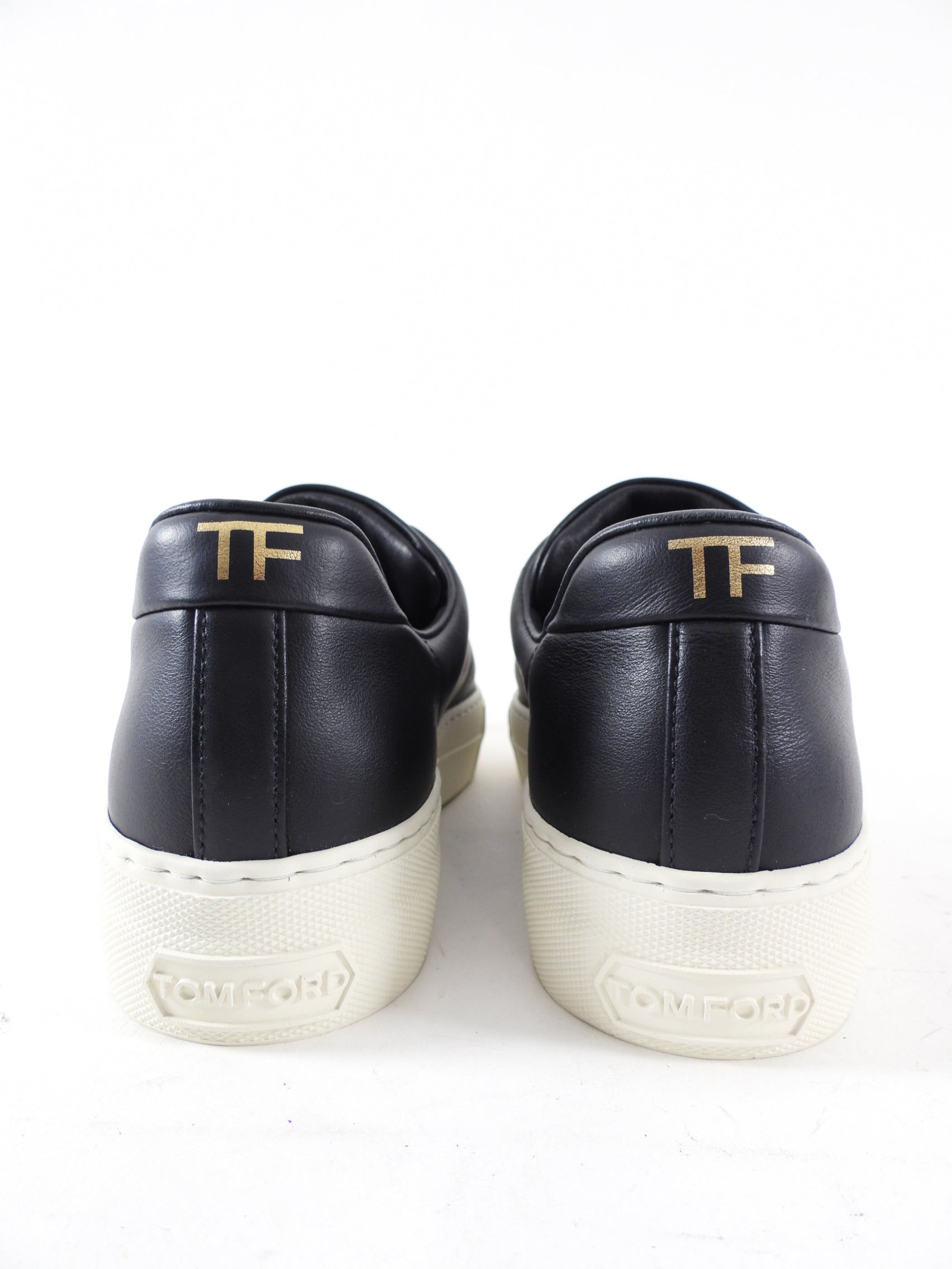 Tom Ford Black Leather and Rubber City Low Sneakers - 36 / 36.5