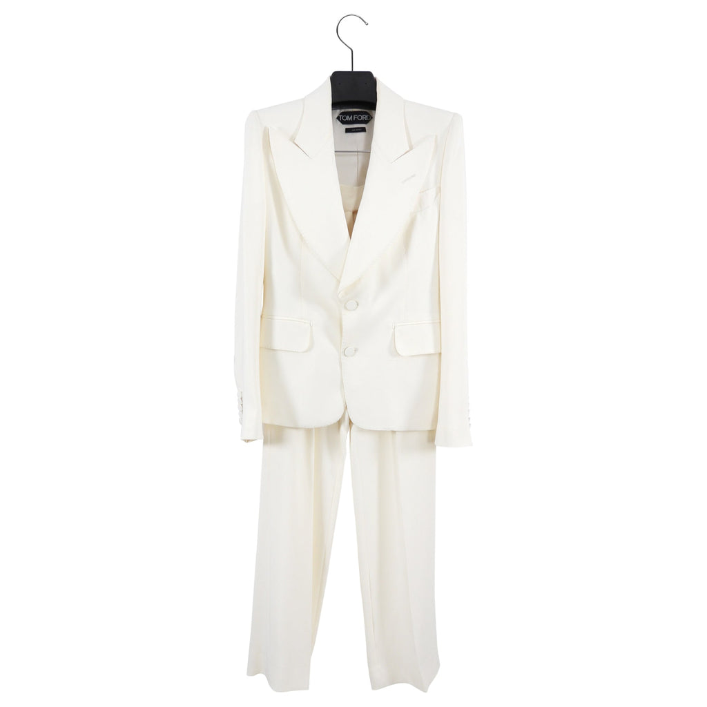 Tom Ford Ivory Silk Pants Suit - IT40 / USA 4