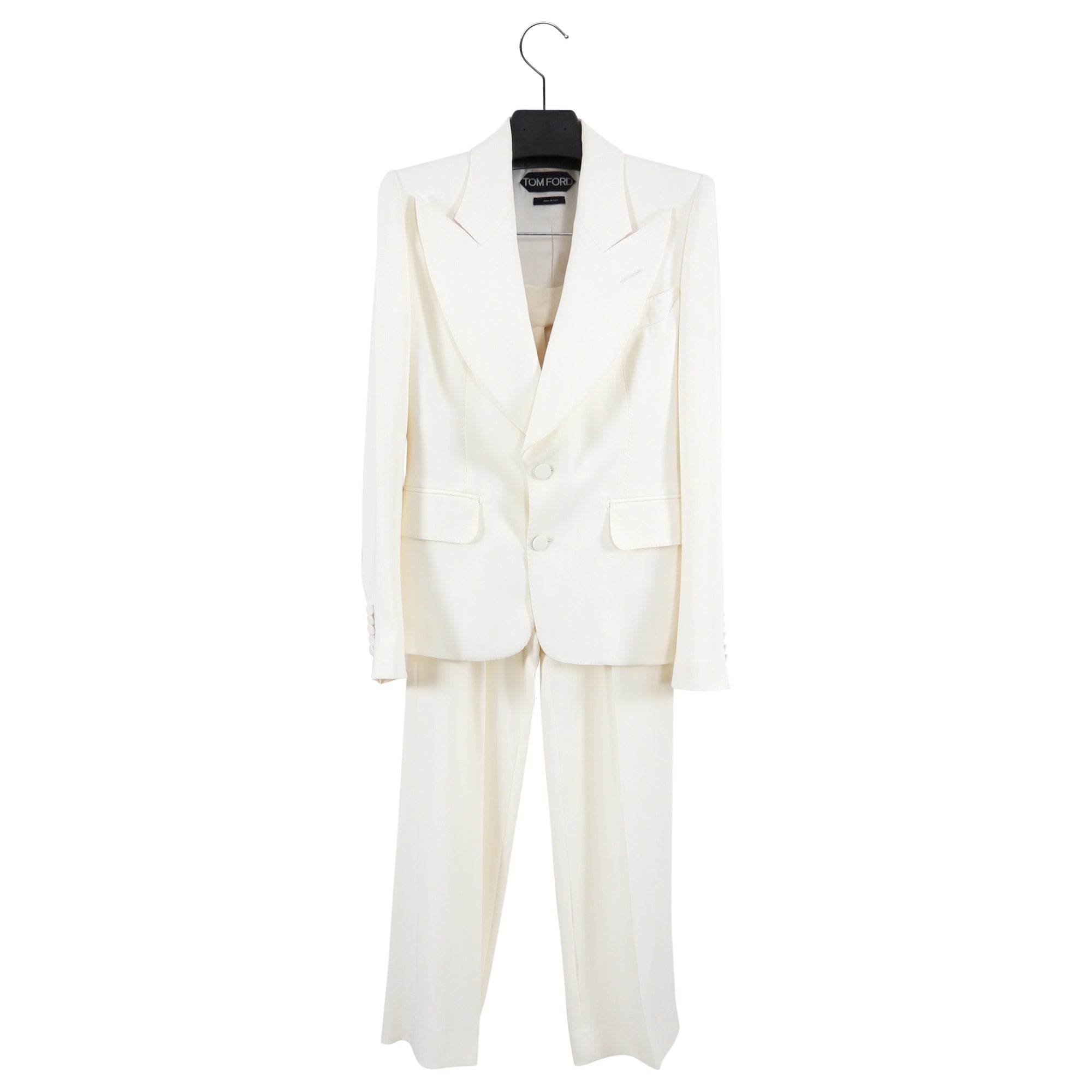 Tom Ford Ivory Silk Pants Suit - IT40 / USA 4
