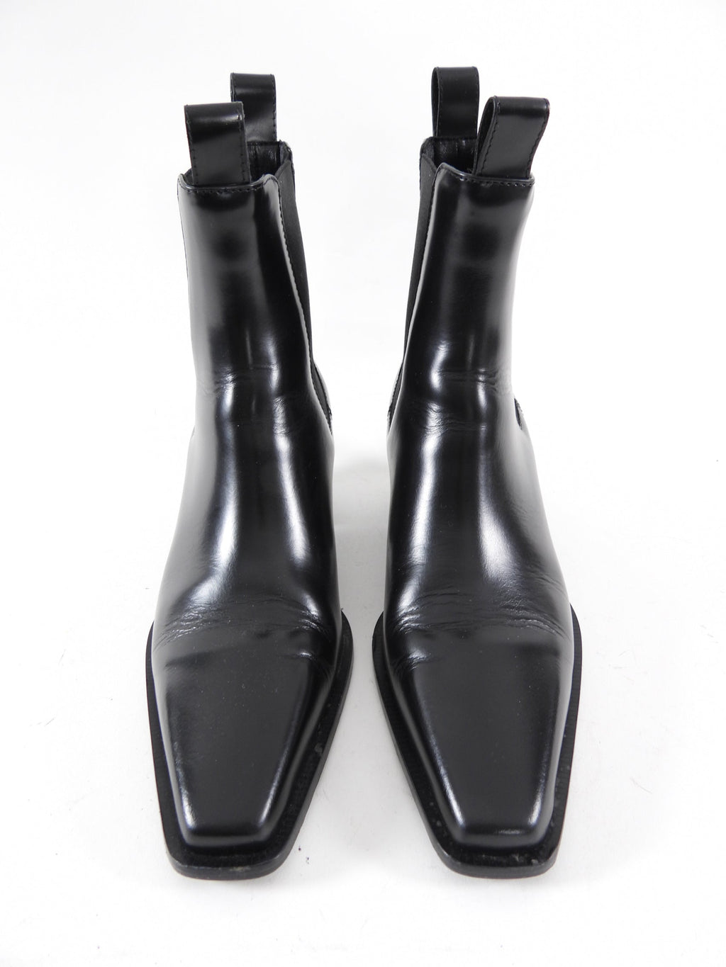 Toteme Black Leather Ankle The City Boot - 37