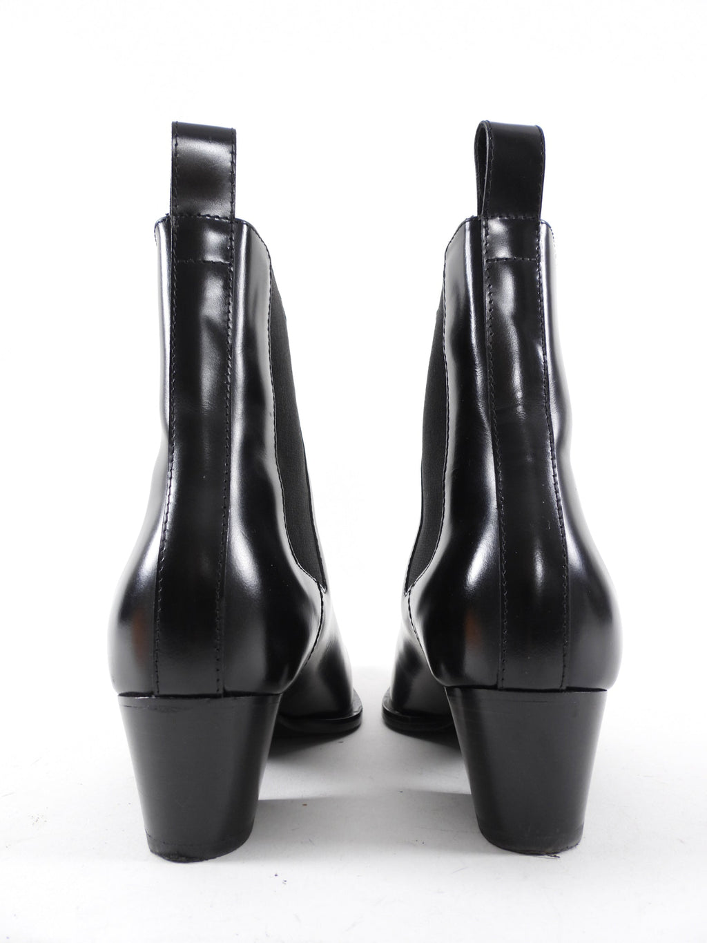 Toteme Black Leather Ankle The City Boot - 37