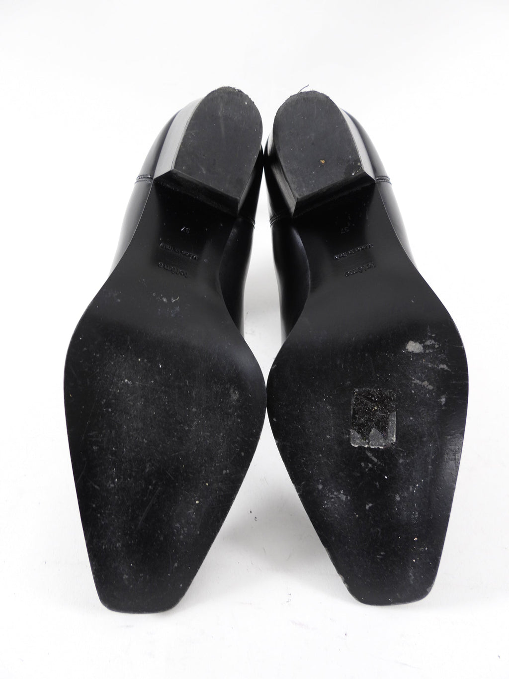Toteme Black Leather Ankle The City Boot - 37