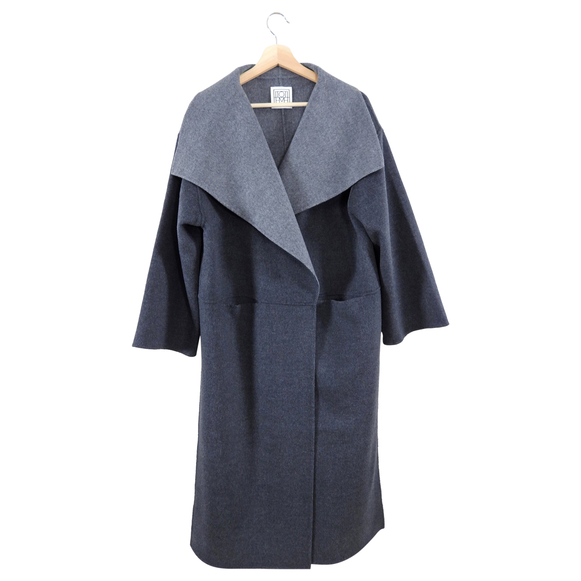 Toteme Signature Wool Cashmere Two Toned Grey Coat - XS / S
