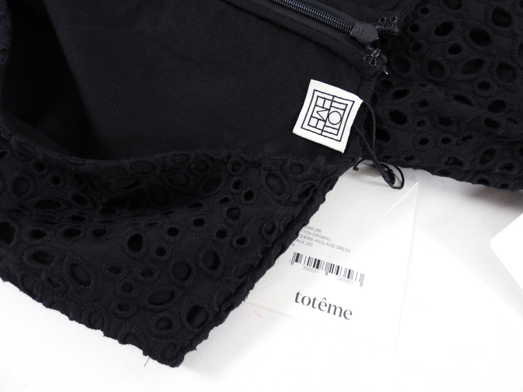 Toteme Black Cotton Broderie Anglaise Long Dress - S (4/6)