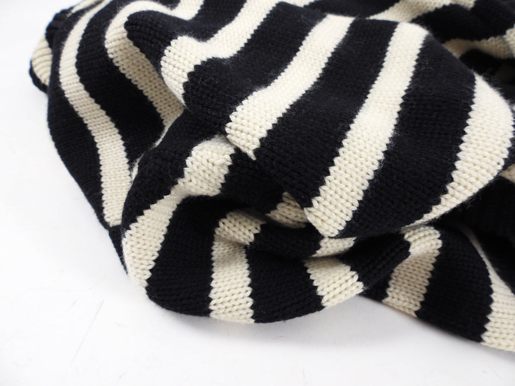 Toteme Signature Stripe Turtleneck in Black and Ivory - XS / S