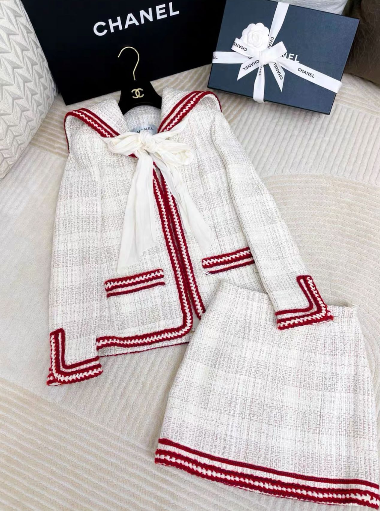 Chanel sailor jacket and skirt suit