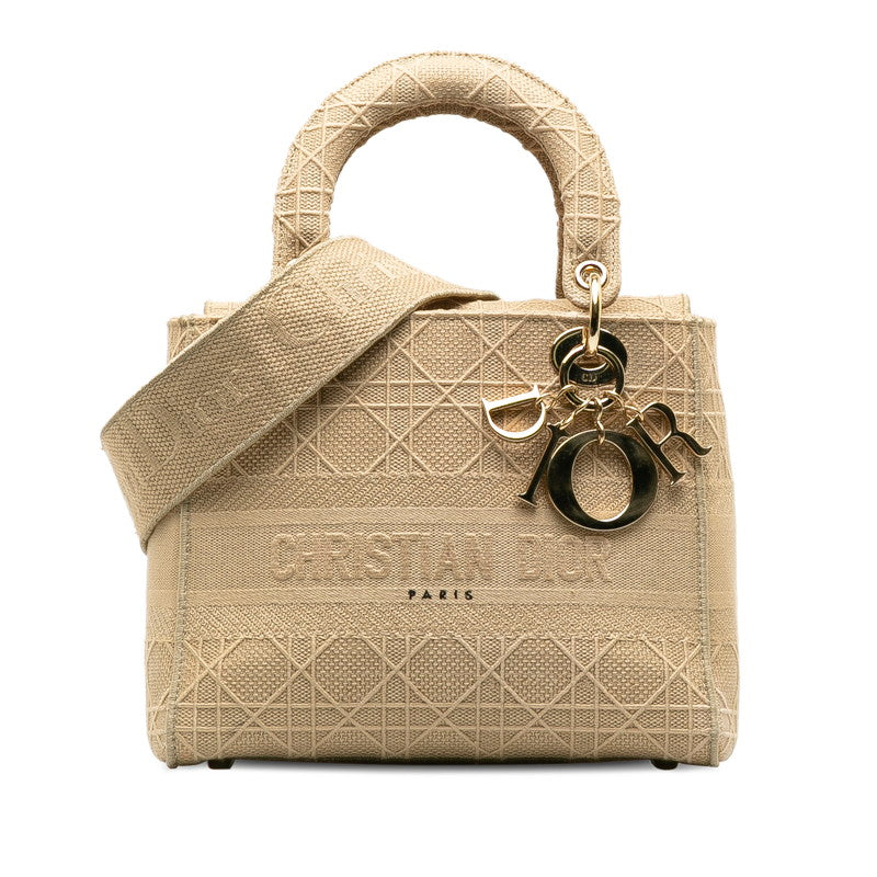 Dior Lady D-Lite Cannage Canvas 2way Bag