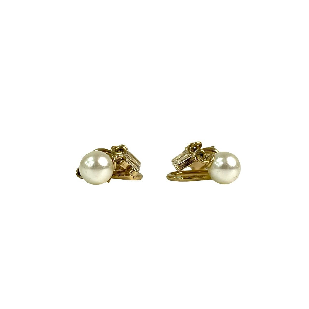 Christian Dior Star Faux Pearl Earrings