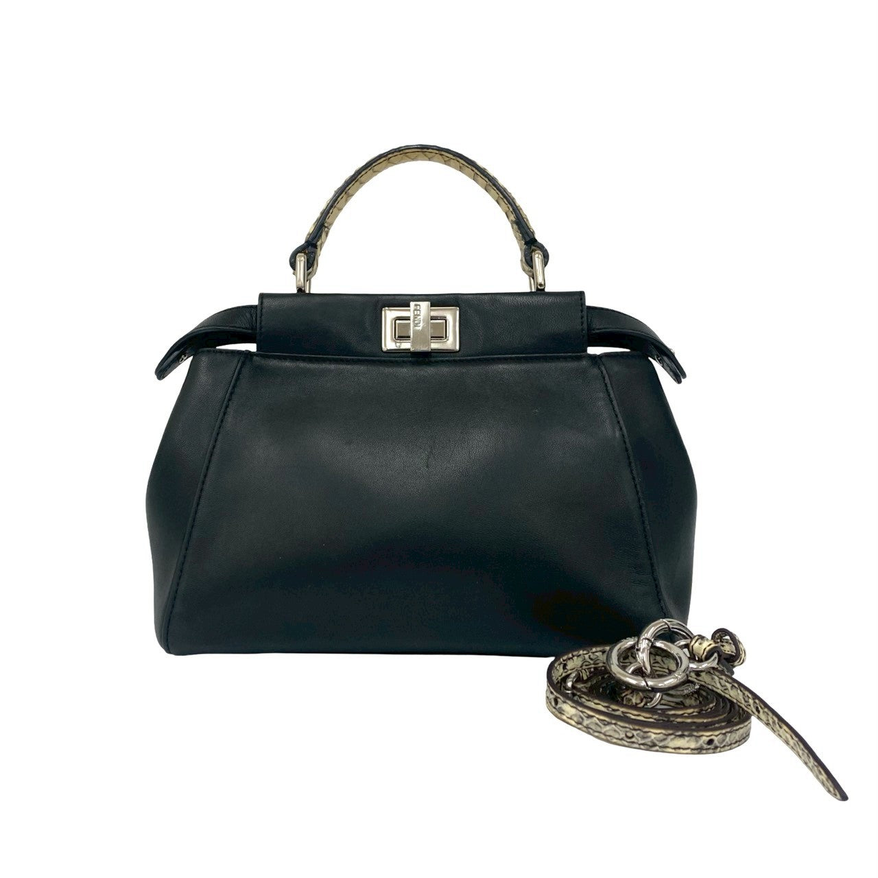 Fendi Peekaboo Python Leather 2way Bag