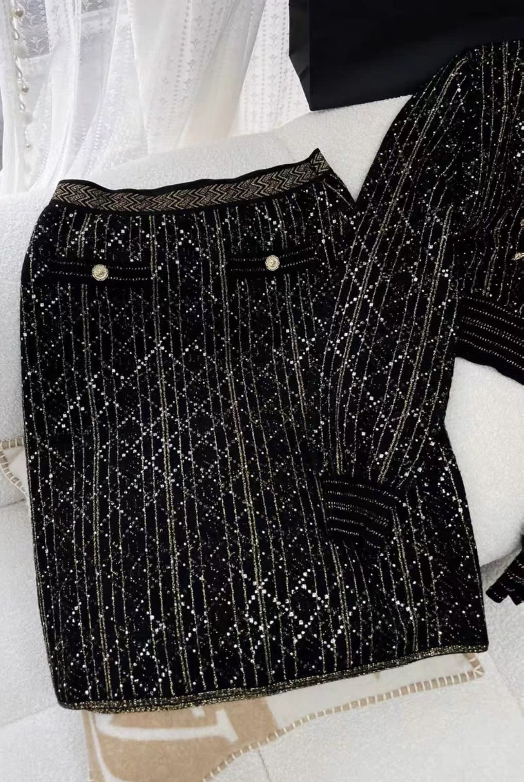 Chanel 20A high end set of top size 38 and skirt size 36