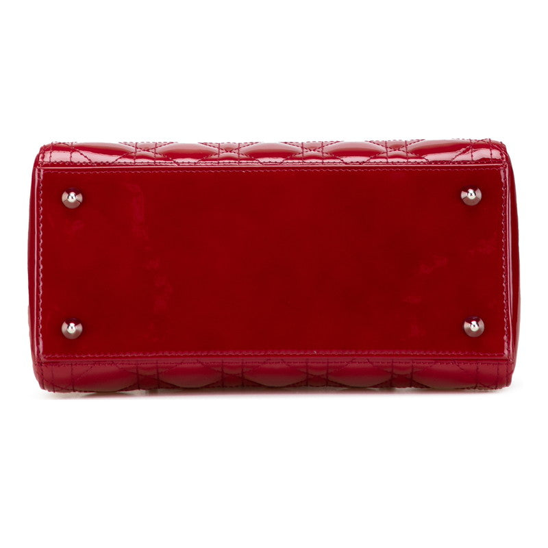 Dior Lady Dior Cannage Patent Leather 2way Bag