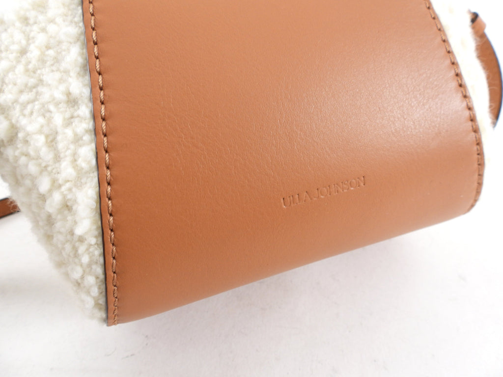 Ulla Johnson Imogen Small Tan Leather Crossbody Boucle Bag