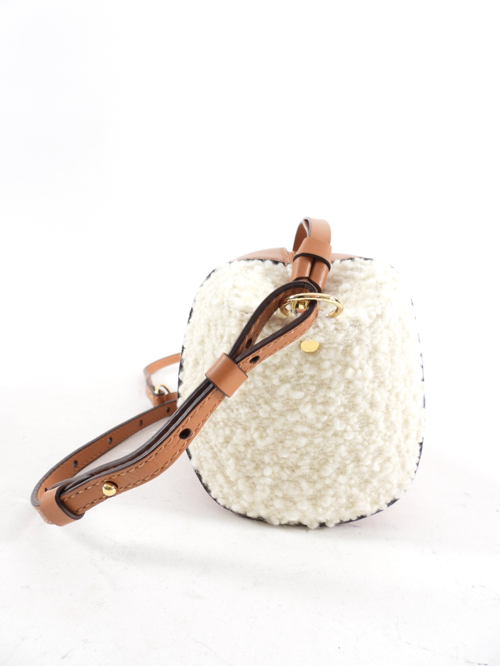 Ulla Johnson Imogen Small Tan Leather Crossbody Boucle Bag