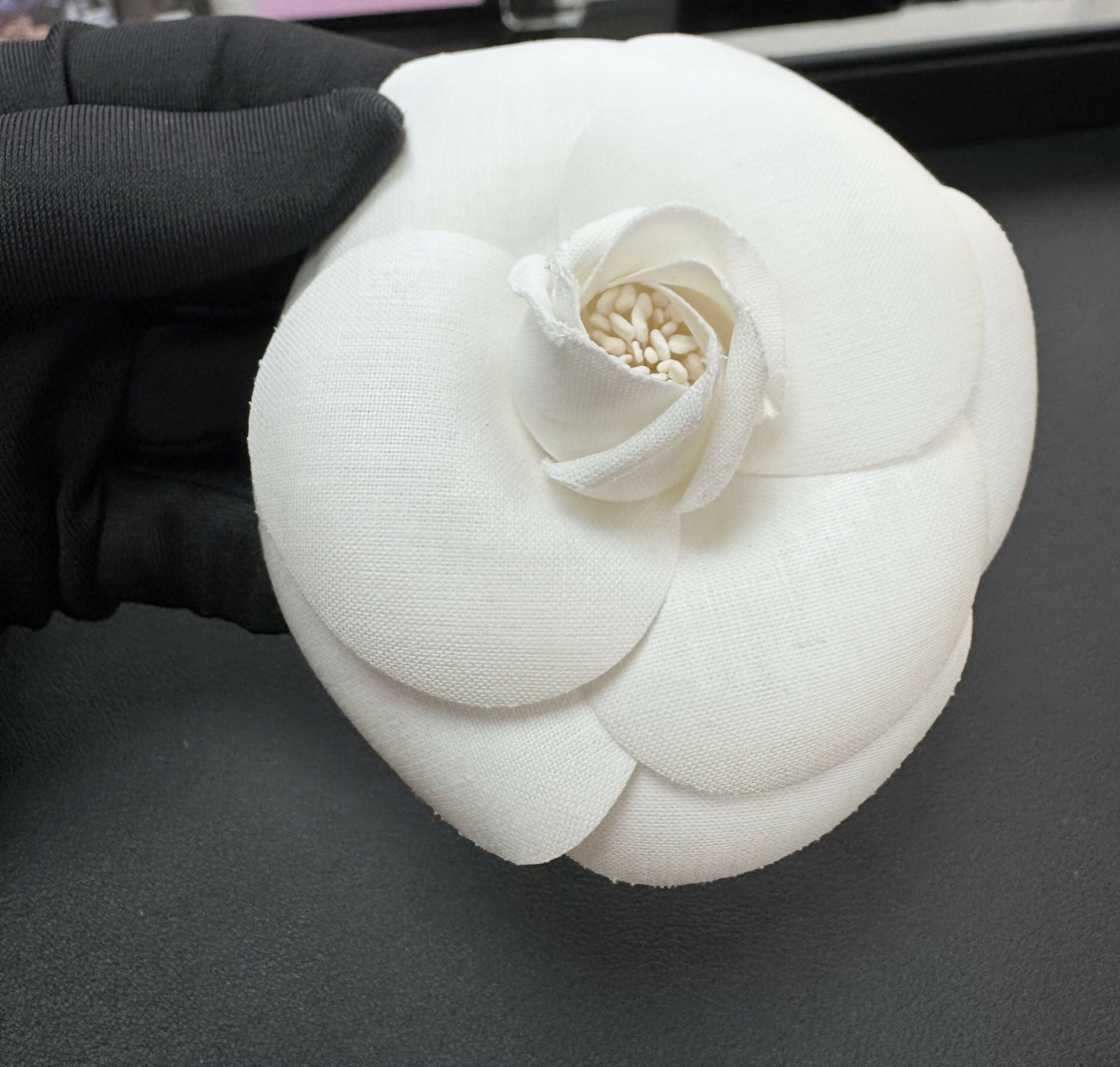 Chanel Vintage 1981-85 Silky White Camellia Brooch