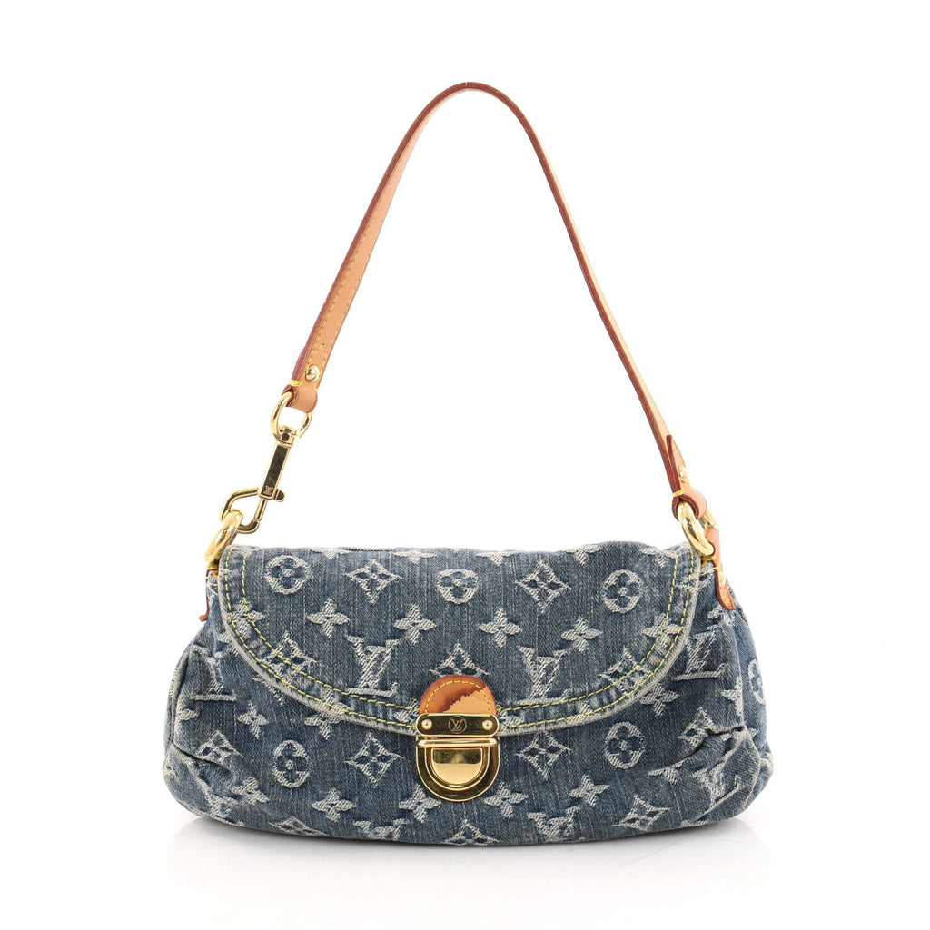 Pleaty Handbag Denim Mini