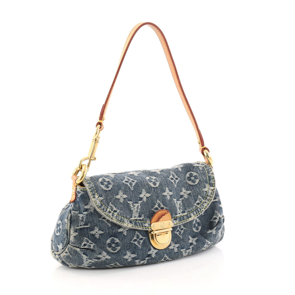 Pleaty Handbag Denim Mini