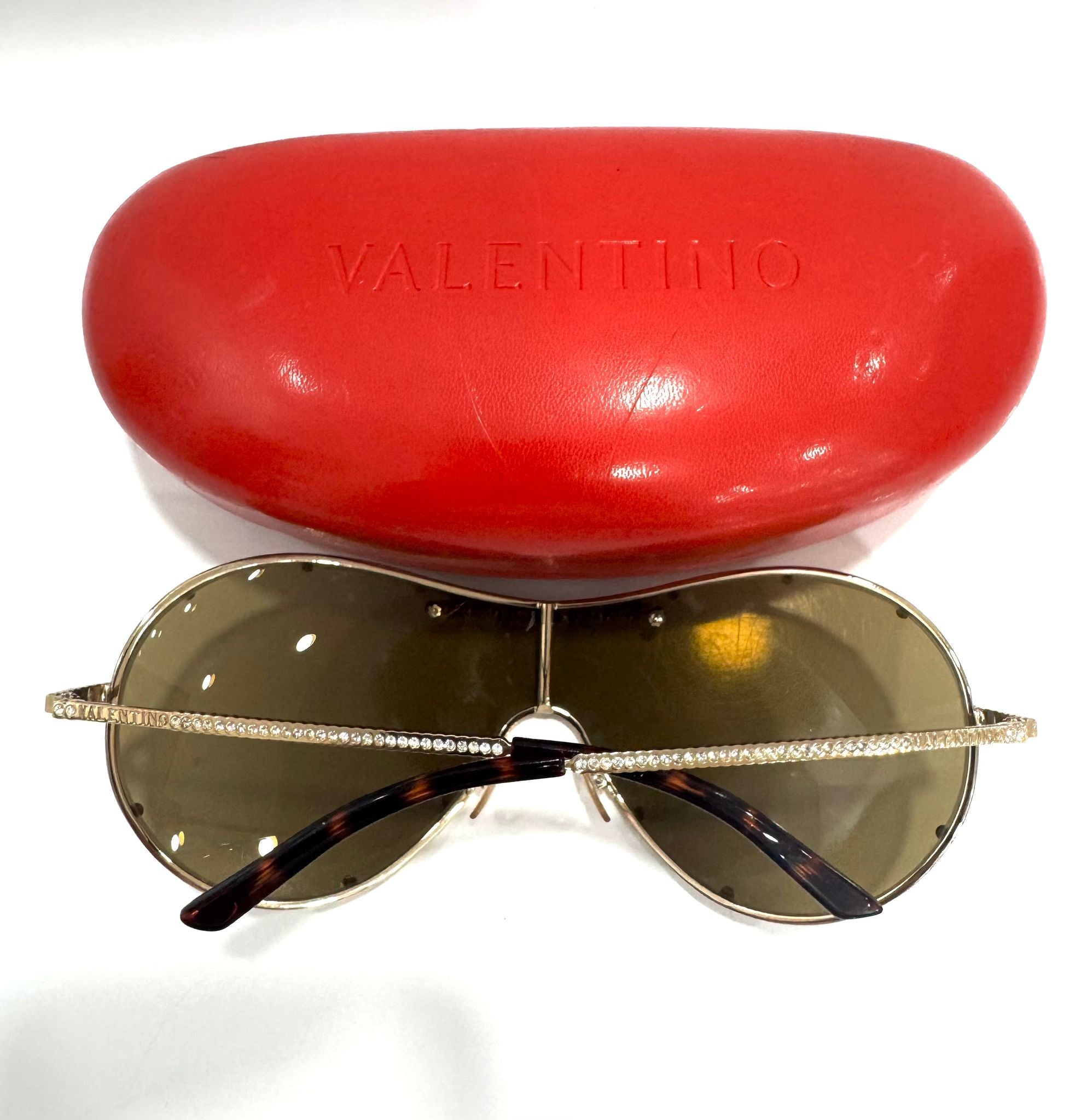 VALENTINO VINTAGE FAUX PEARL SUNGLASSES