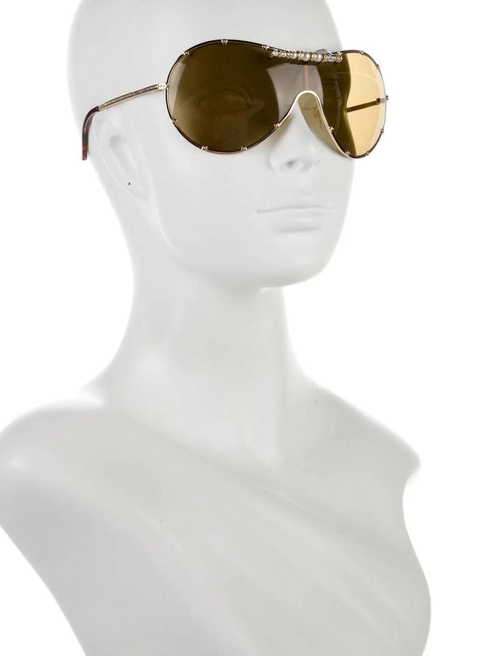VALENTINO VINTAGE FAUX PEARL SUNGLASSES
