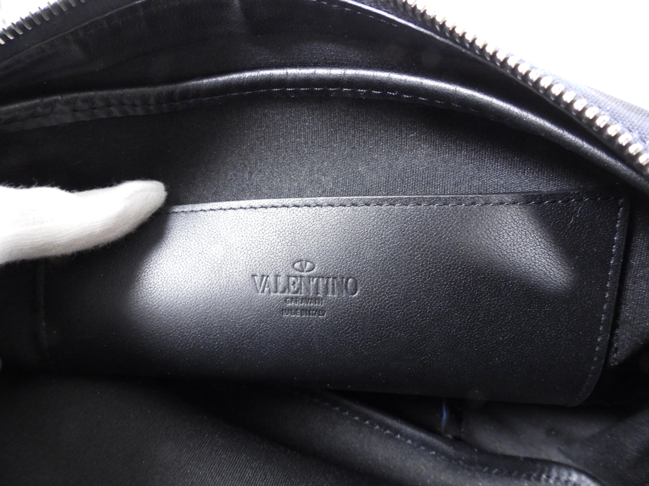 Valentino Blue Camo Nylon Shoulder Bag