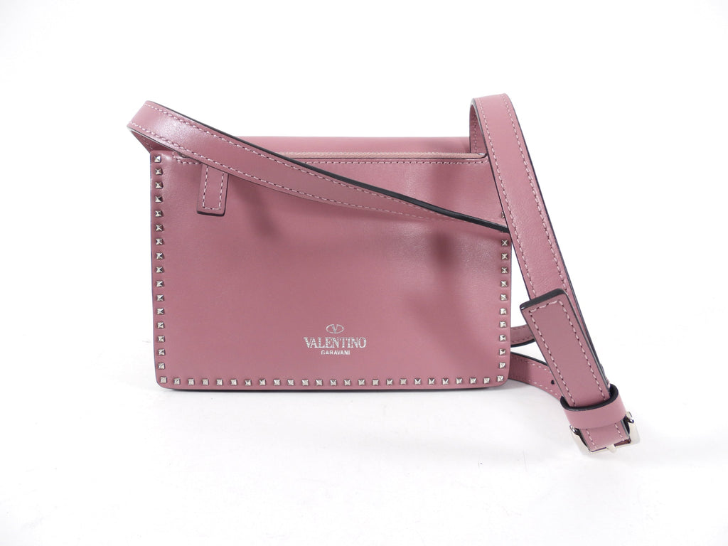 Valentino Mini Rockstud Rose Quartz Shoulder Bag