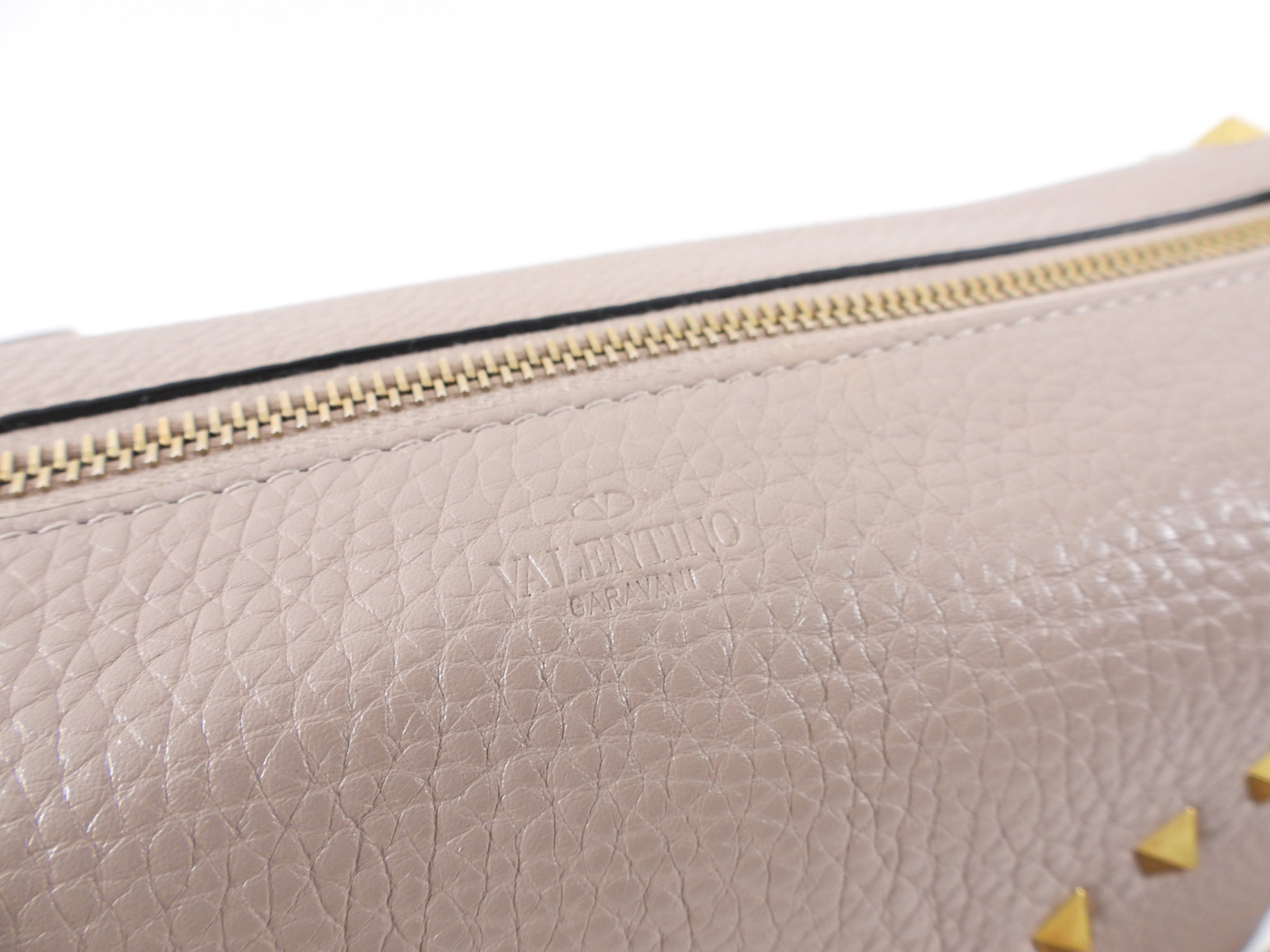 Valentino Rock Stud Nude Grained Leather Hype Crossbody Bag