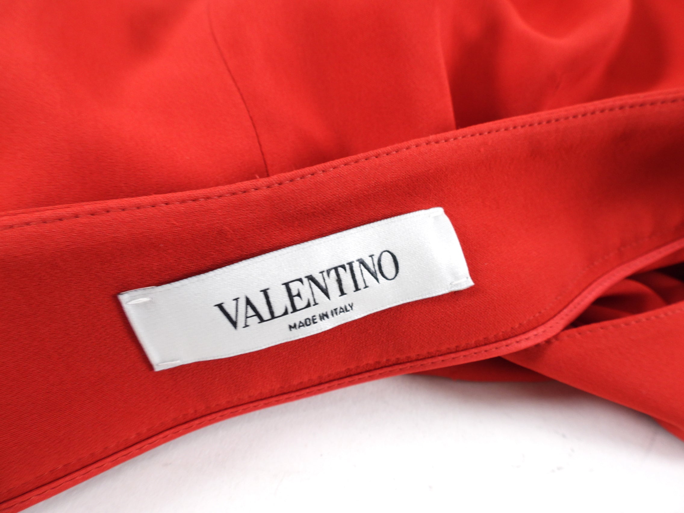 Valentino Long Red Drape Front Trousers / Skirt - L (10/12)