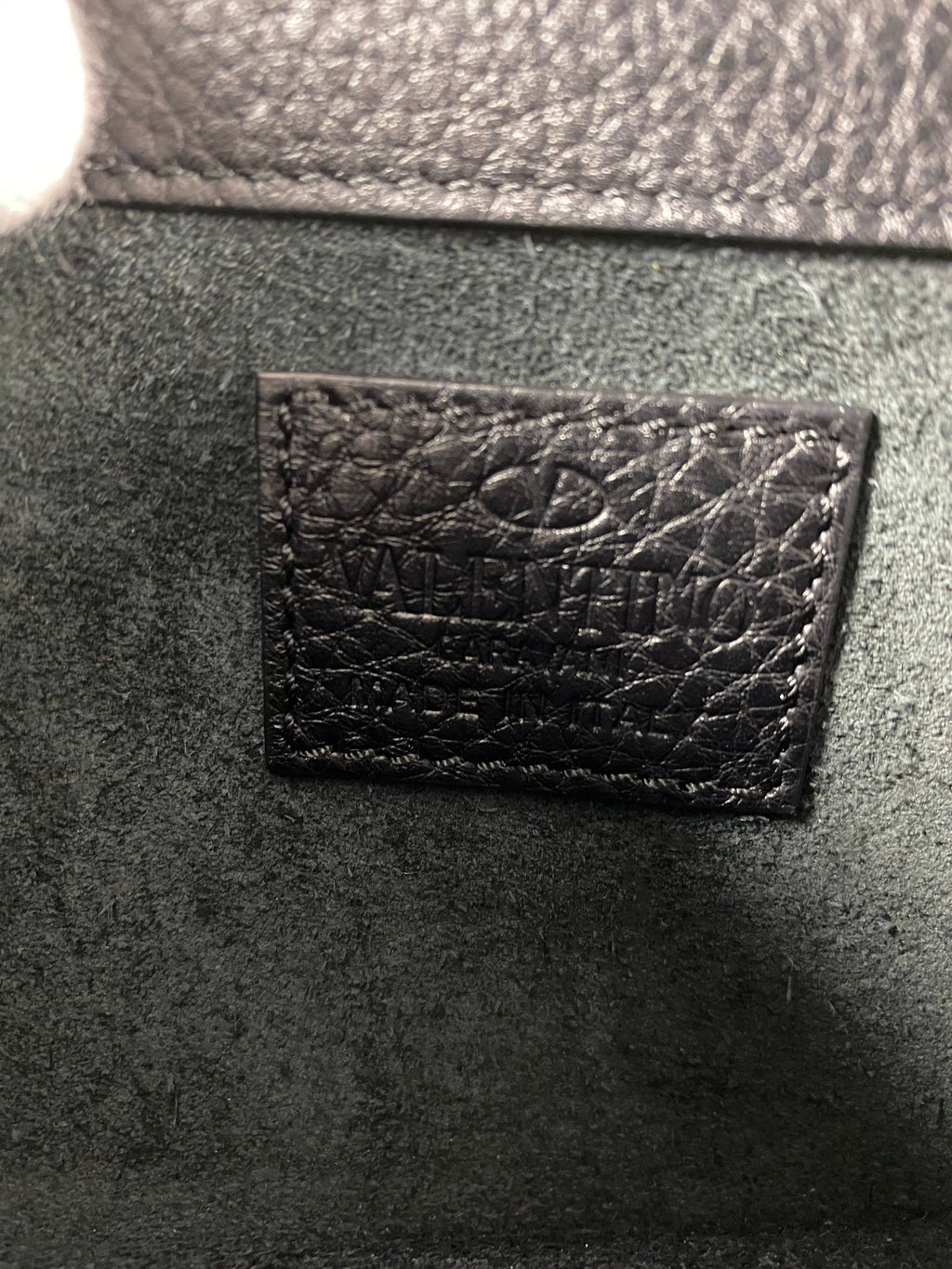 Valentino Mini Rock Stud Black Leather WOC Wallet on Chain