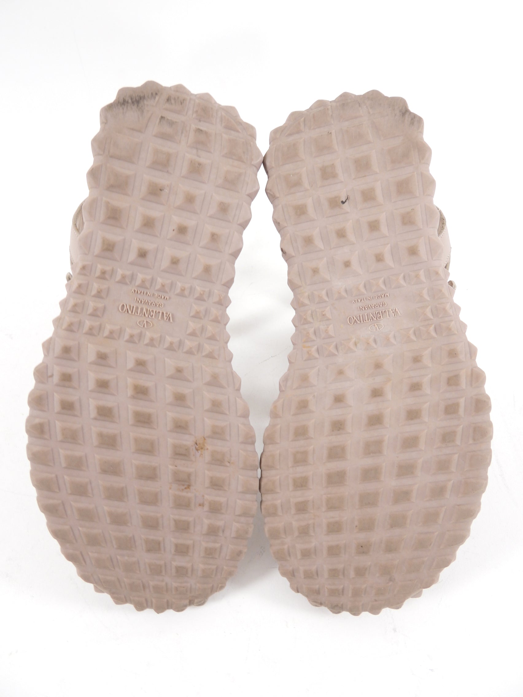 Valentino Nude Rock Stud Thong Sandals - 37