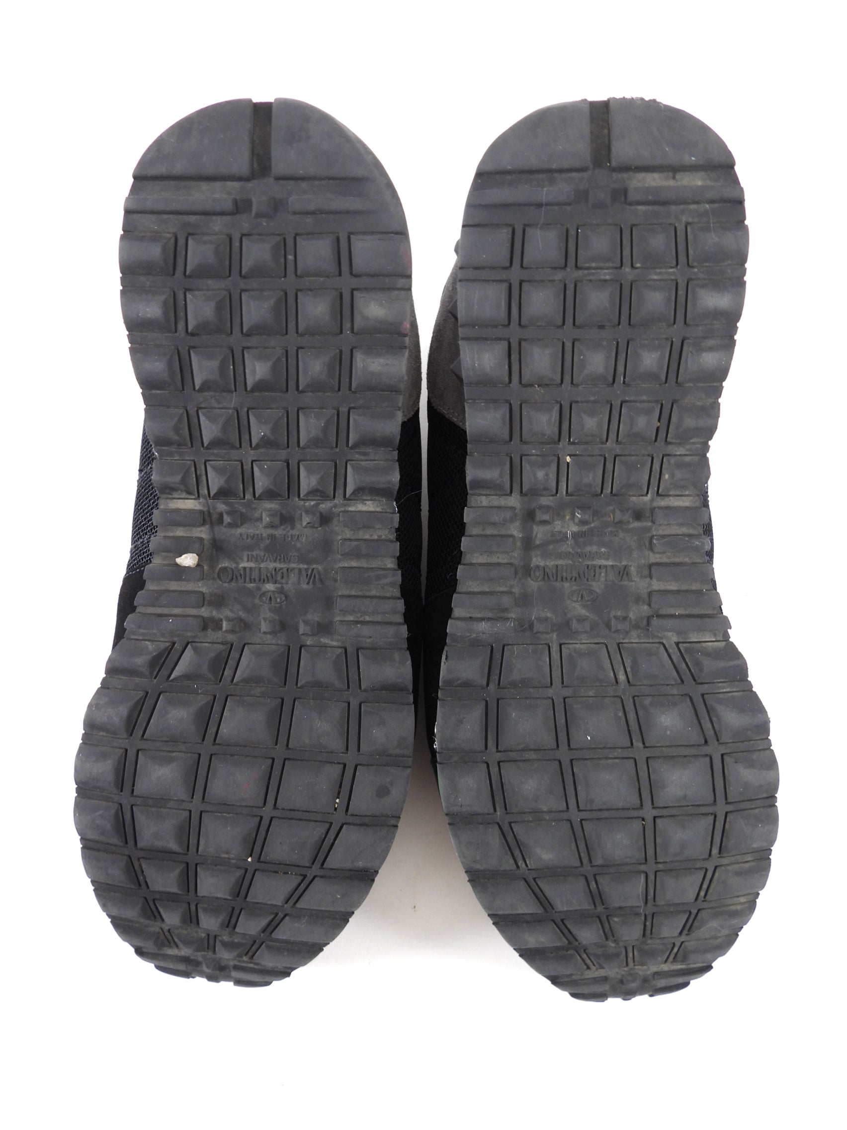 Valentino Black Leather Tricolour Sneakers - 42 / 11.5 / 9