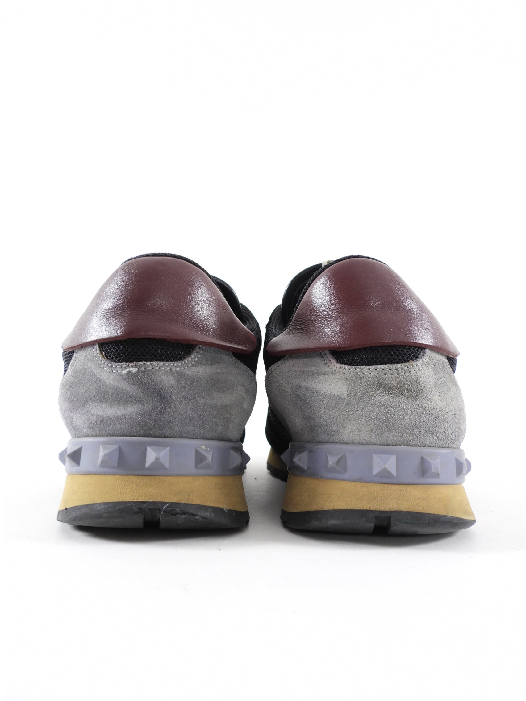 Valentino Black Leather Tricolour Sneakers - 42 / 11.5 / 9