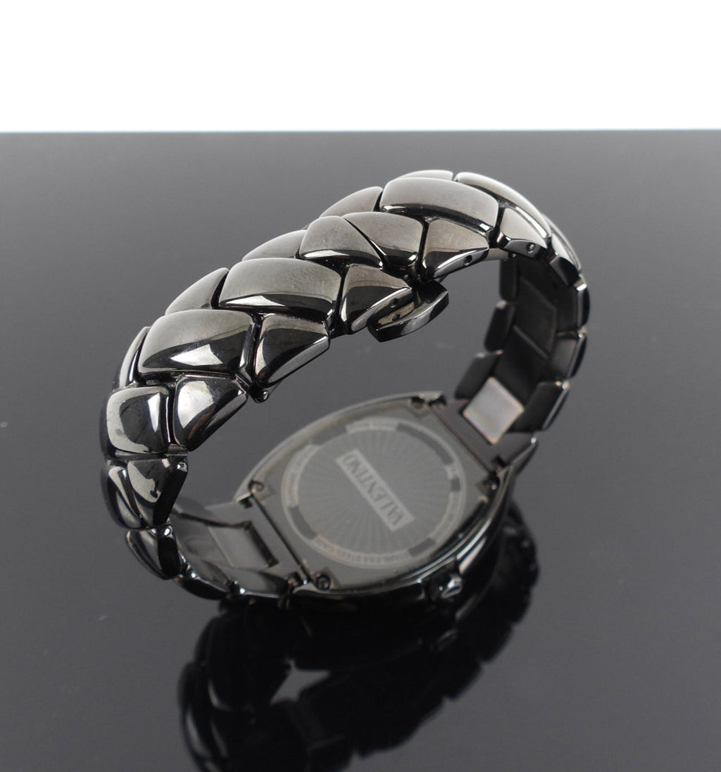 Valentino Black Stainless Abalone Face Watch