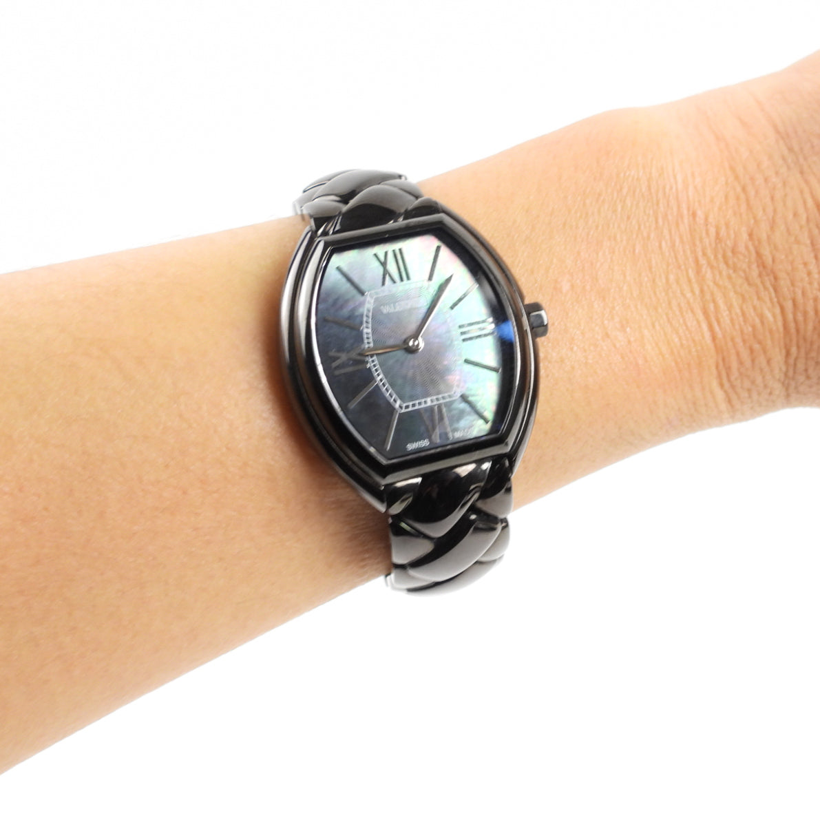 Valentino Black Stainless Abalone Face Watch