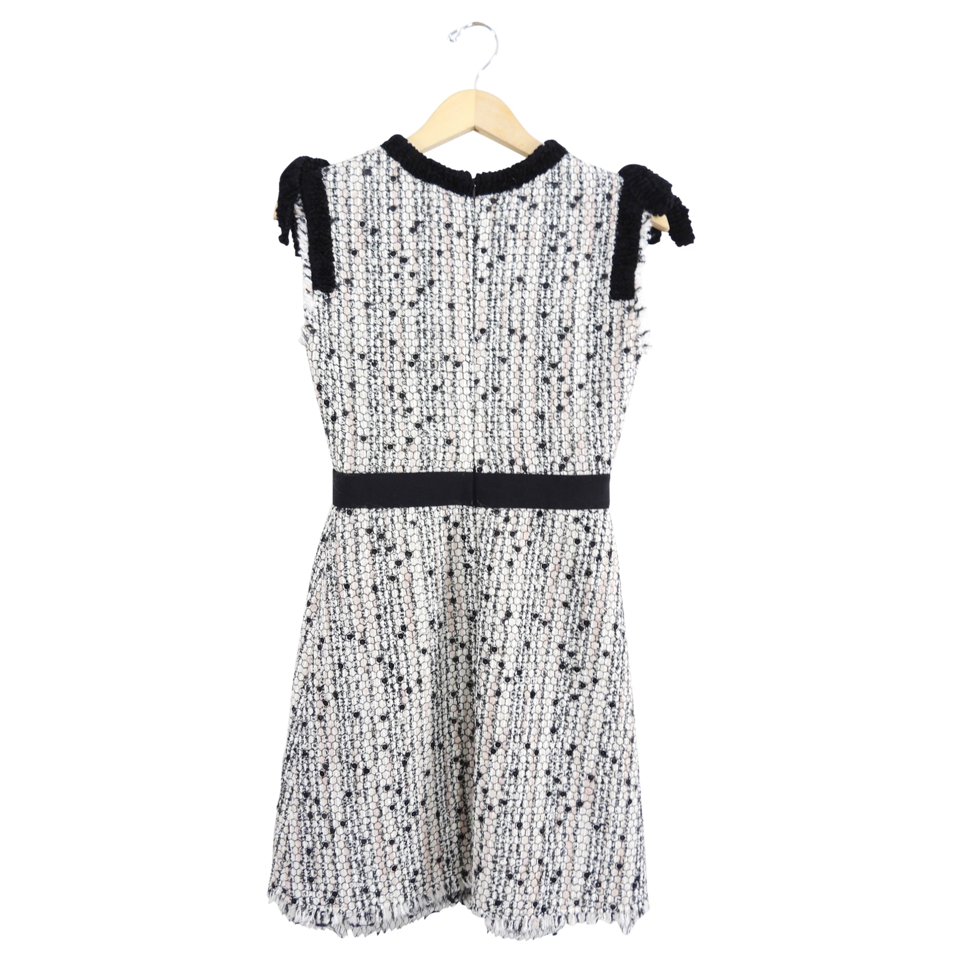 Giambattista Valli Tweed Dress with Sequin and Lace Hem - S (4)