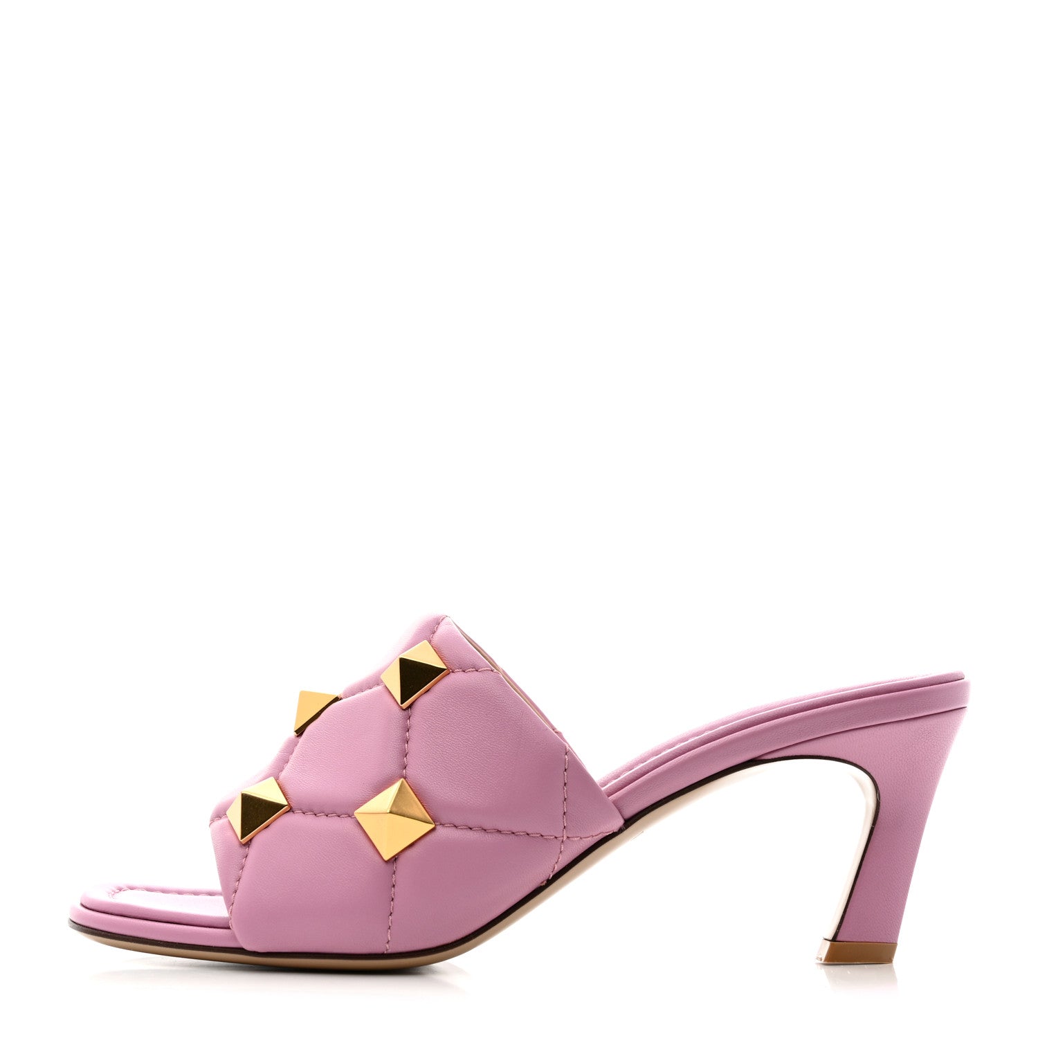 VALENTINO GARAVANI NAPPA QUILTED ROMAN STUD SLIDE