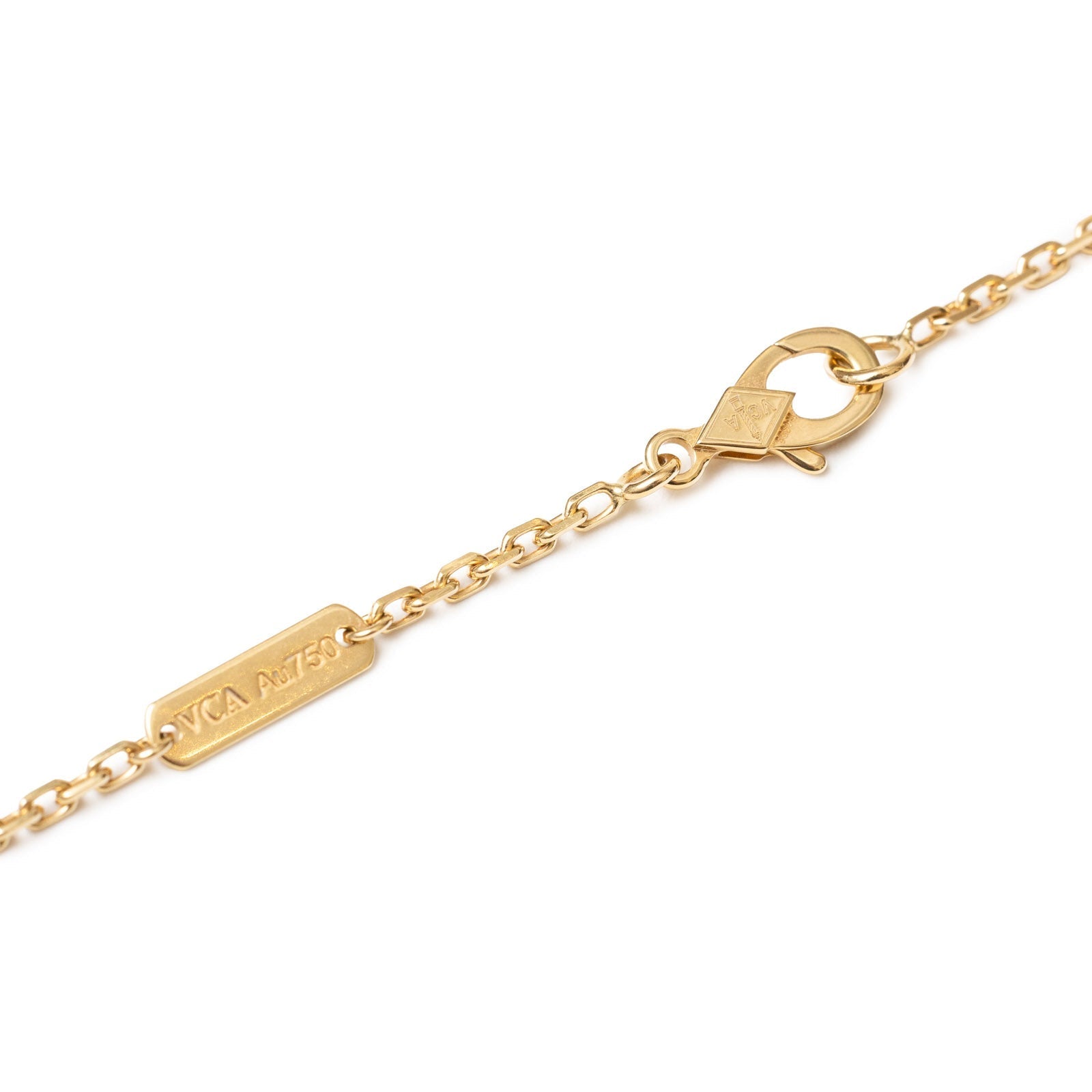 Van Cleef & Arpels Magic Alhambra 1 Motif Long Necklace Onyx 18K Yellow Gold