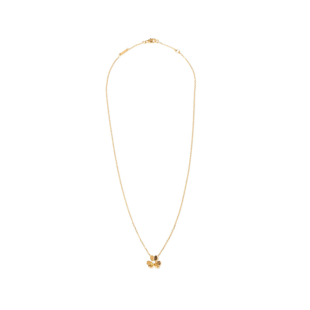 Van Cleef & Arpels Mini Model Frivole Pendant 18K Yellow Gold with Diamond