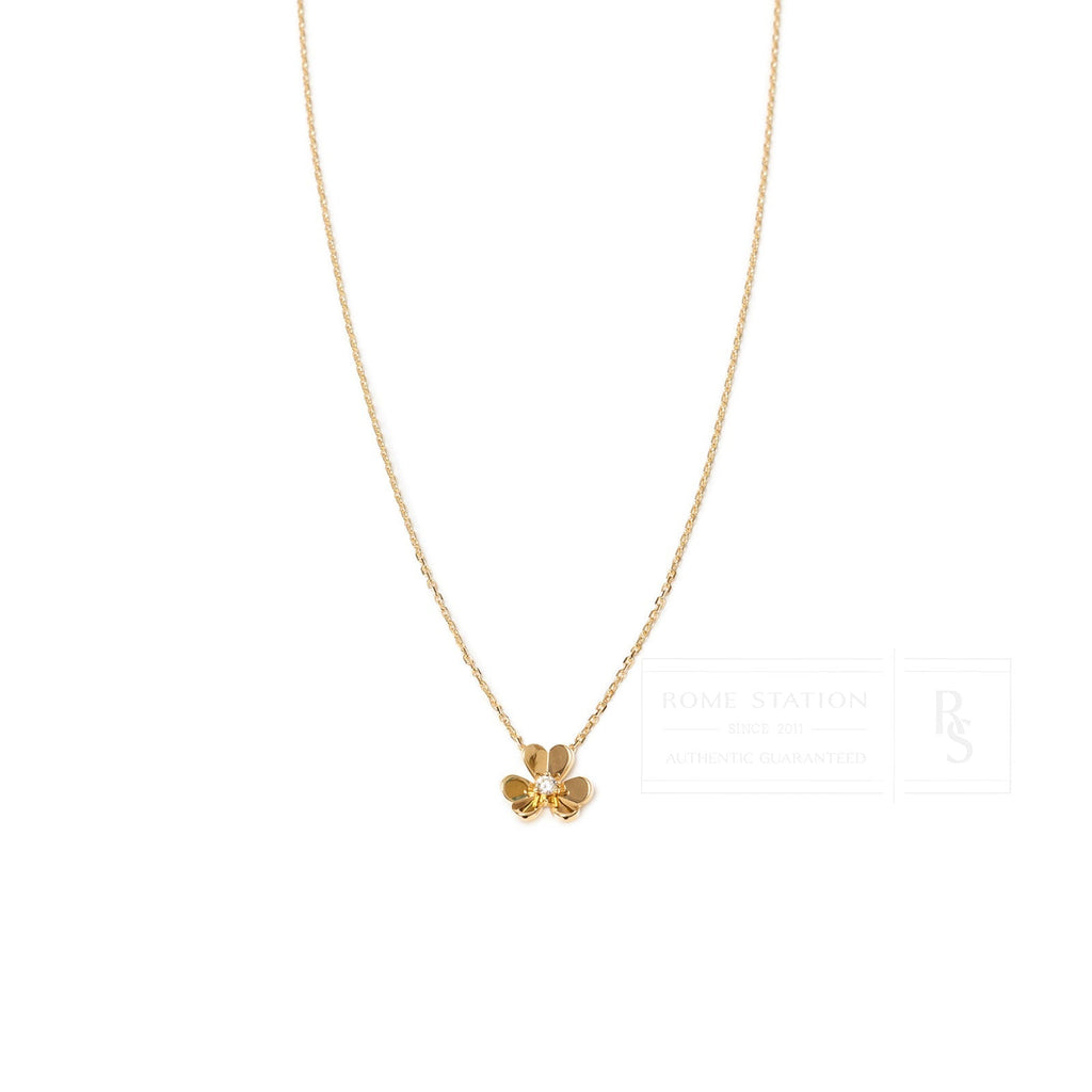 Van Cleef & Arpels Mini Model Frivole Pendant 18K Yellow Gold with Diamond