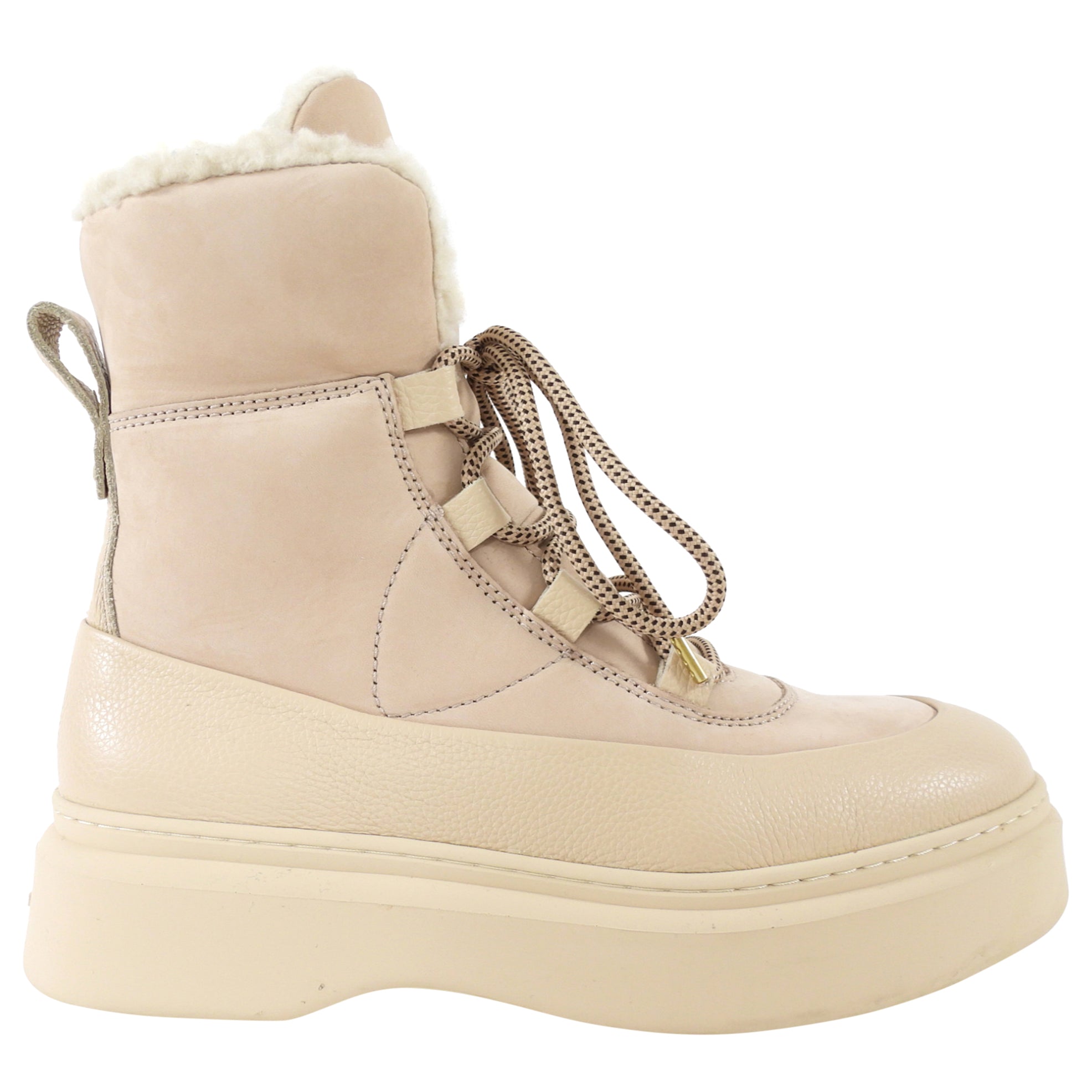 Varley Beige Selva Alpine Shearling Winter Boot - 37