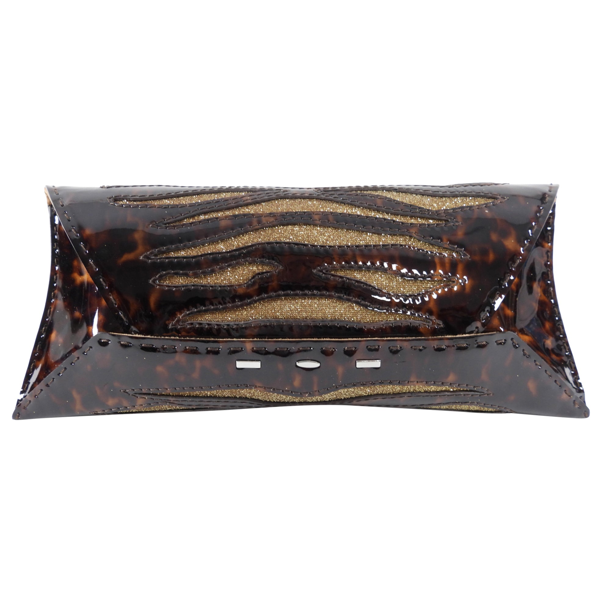 VBH Limited Edition Faux Tortoise and Gold Shimmer Clutch Bag